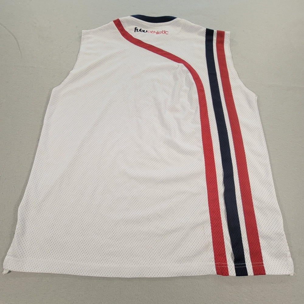 Vintage FUBU Athletic NY Nets ABA‎ Hardwood Classics Mesh Jersey Men's XL White - Picture 10 of 12